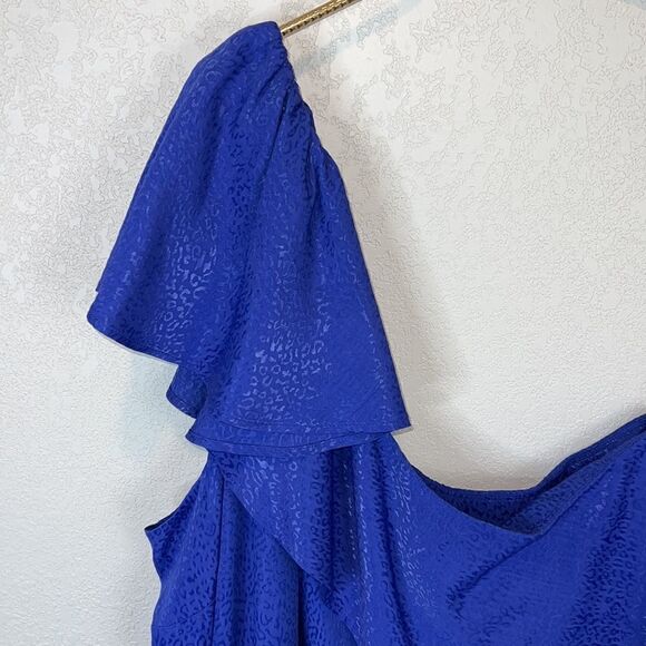 NWT Anthropologie Ruffled One-Shoulder Mini Dress Size 20W - Picture 3 of 12